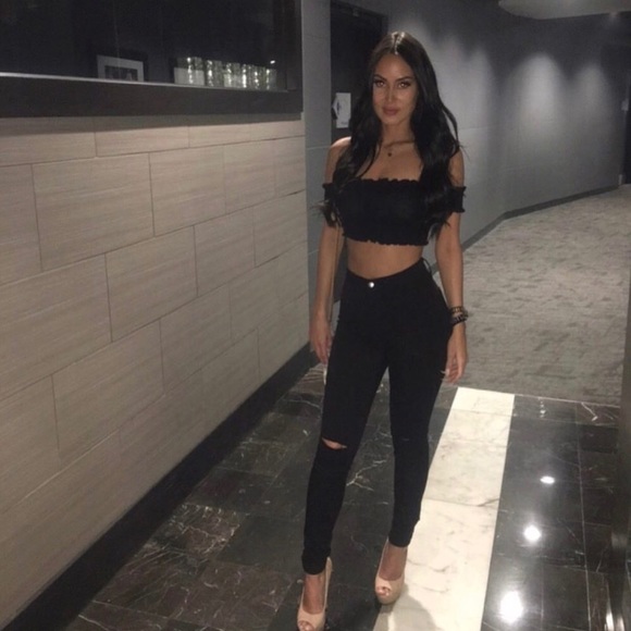 Wavy Crop Top - Baby Blue - Picture 6 of 8